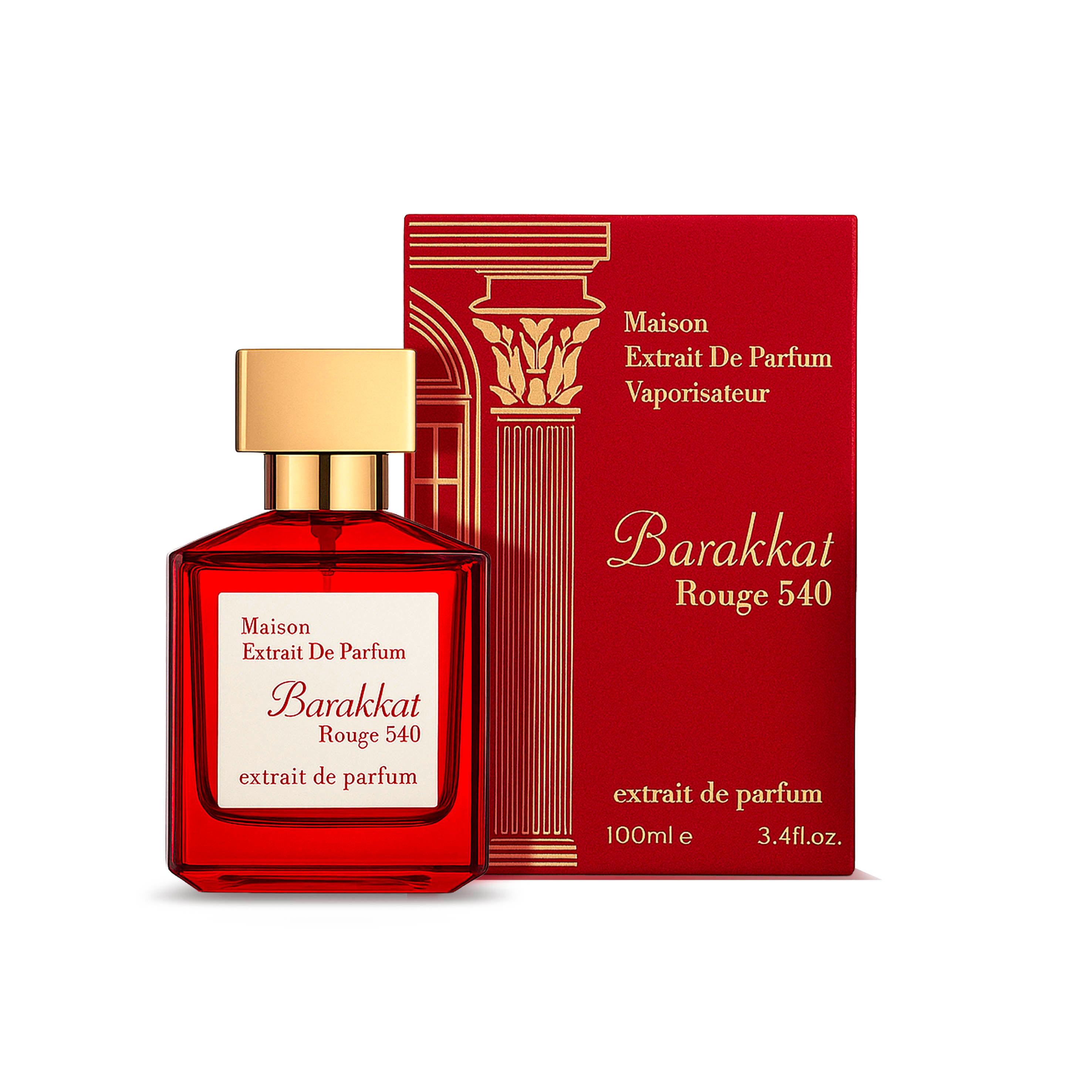 Parfum Barakkat Rouge 540 Extrait bouteille rouge
