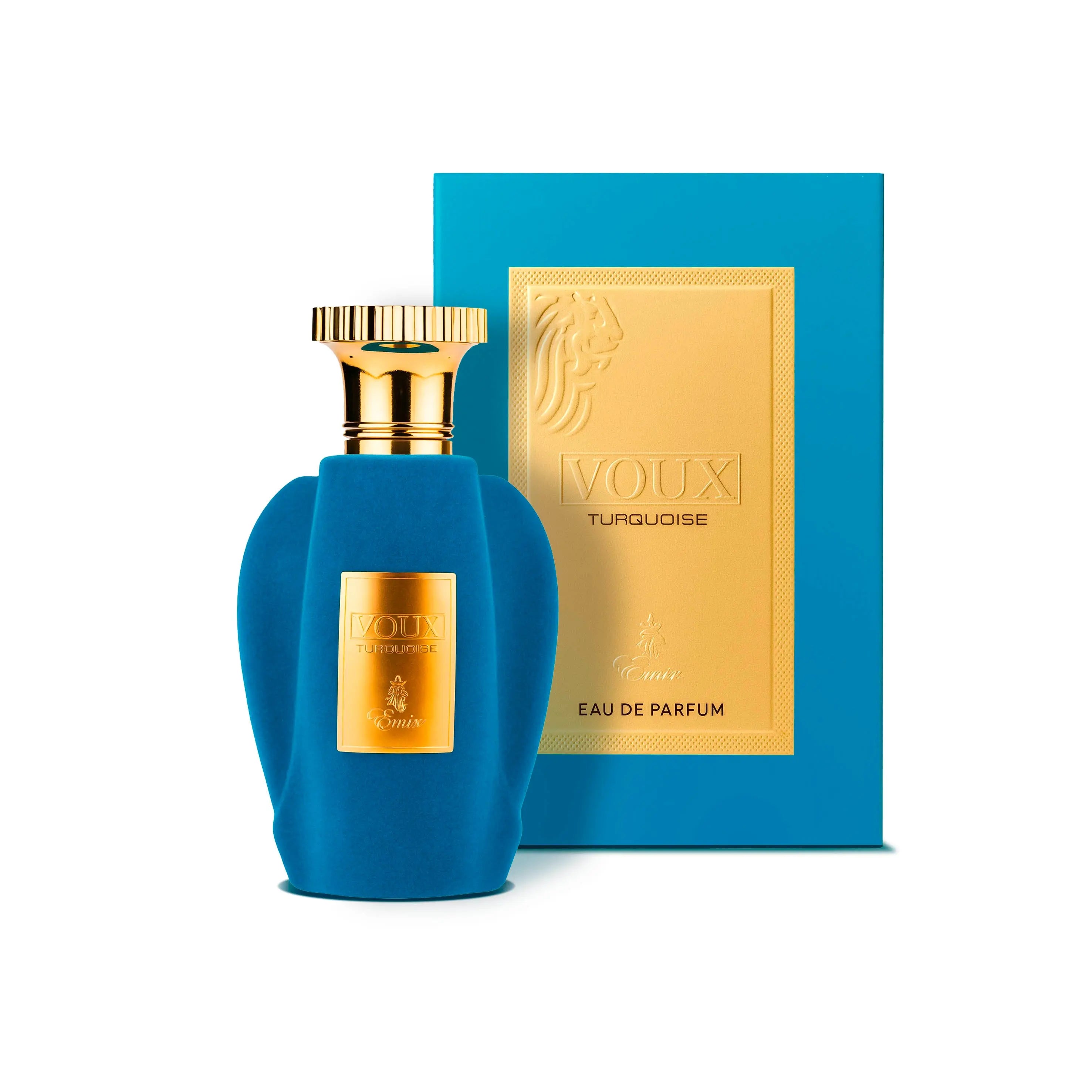 Parfum Turquoise Voux bouteille bleue notes fruitées